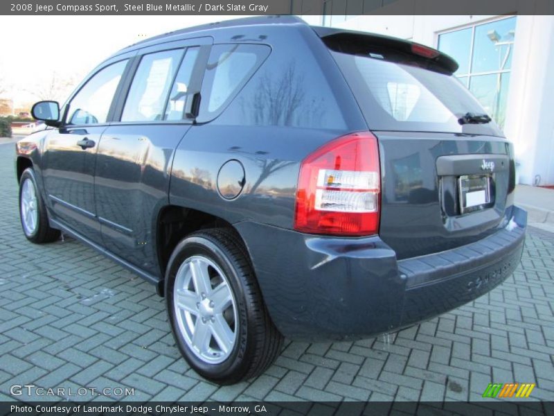 Steel Blue Metallic / Dark Slate Gray 2008 Jeep Compass Sport