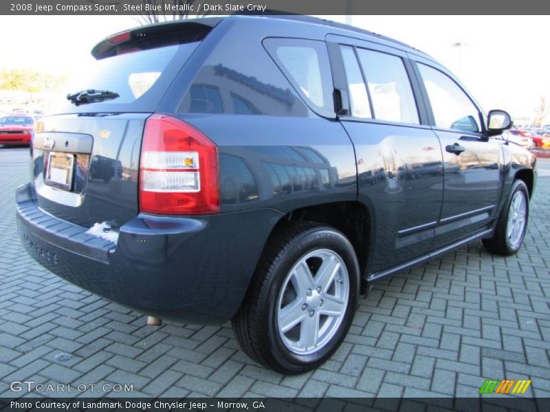 Steel Blue Metallic / Dark Slate Gray 2008 Jeep Compass Sport