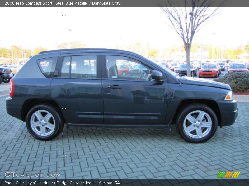 Steel Blue Metallic / Dark Slate Gray 2008 Jeep Compass Sport