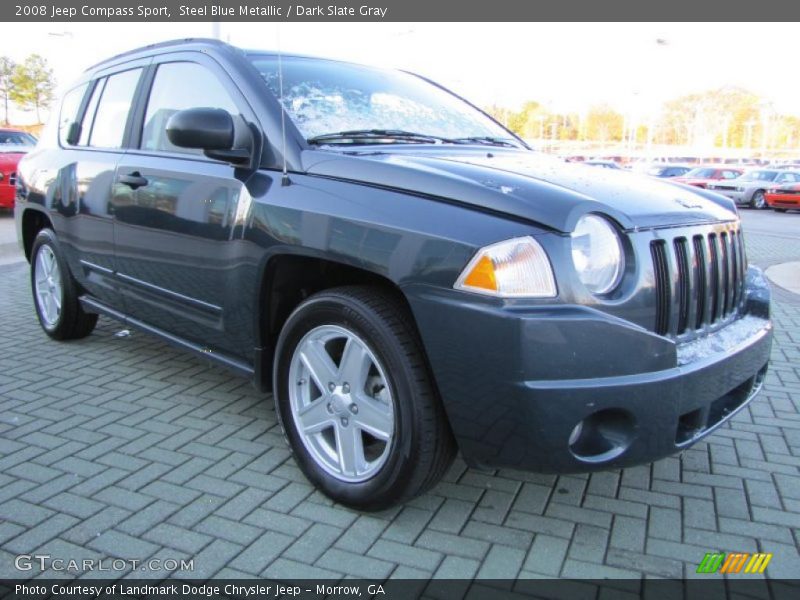 Steel Blue Metallic / Dark Slate Gray 2008 Jeep Compass Sport