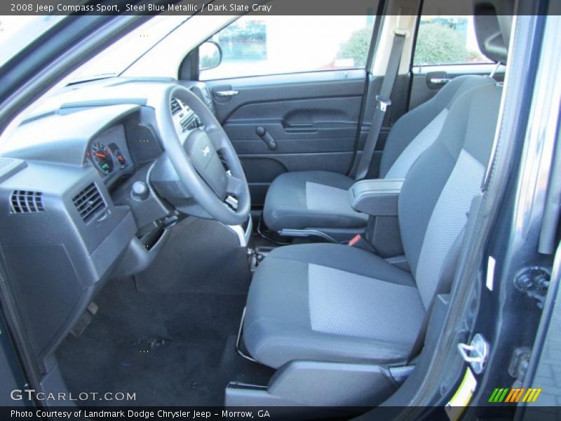 Steel Blue Metallic / Dark Slate Gray 2008 Jeep Compass Sport