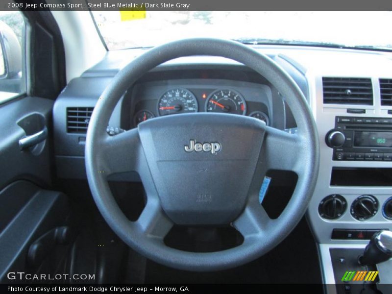 Steel Blue Metallic / Dark Slate Gray 2008 Jeep Compass Sport