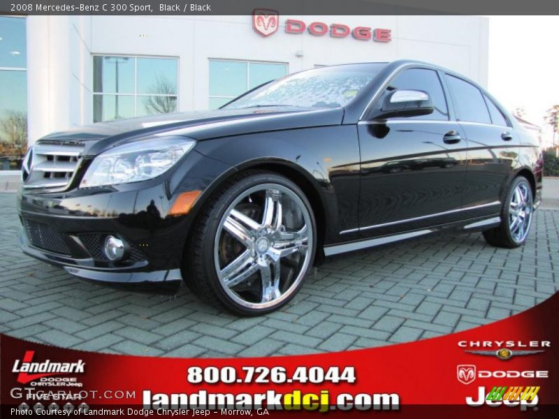 Black / Black 2008 Mercedes-Benz C 300 Sport