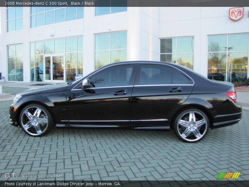 Black / Black 2008 Mercedes-Benz C 300 Sport