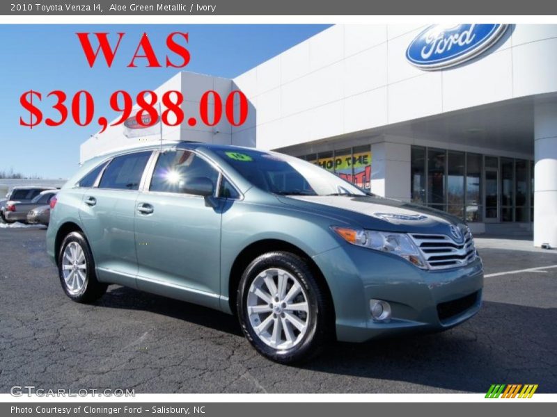 Aloe Green Metallic / Ivory 2010 Toyota Venza I4