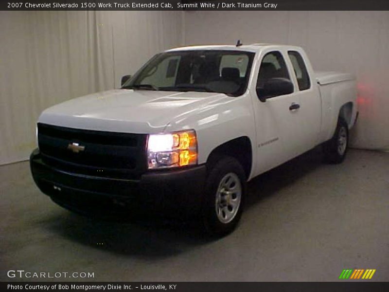 Summit White / Dark Titanium Gray 2007 Chevrolet Silverado 1500 Work Truck Extended Cab