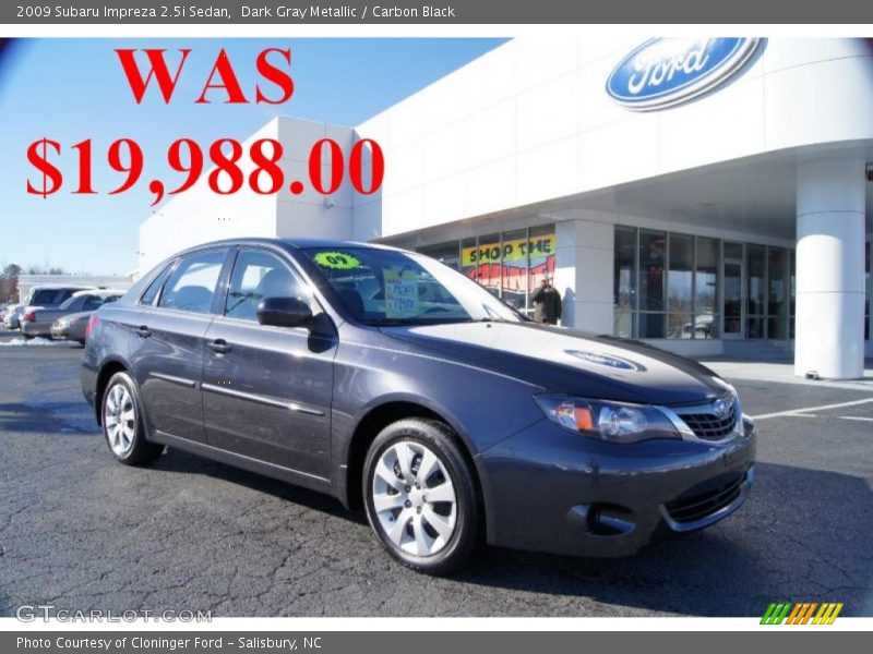 Dark Gray Metallic / Carbon Black 2009 Subaru Impreza 2.5i Sedan
