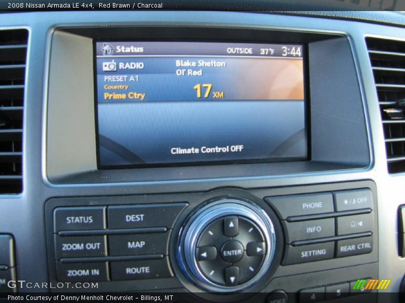 Controls of 2008 Armada LE 4x4