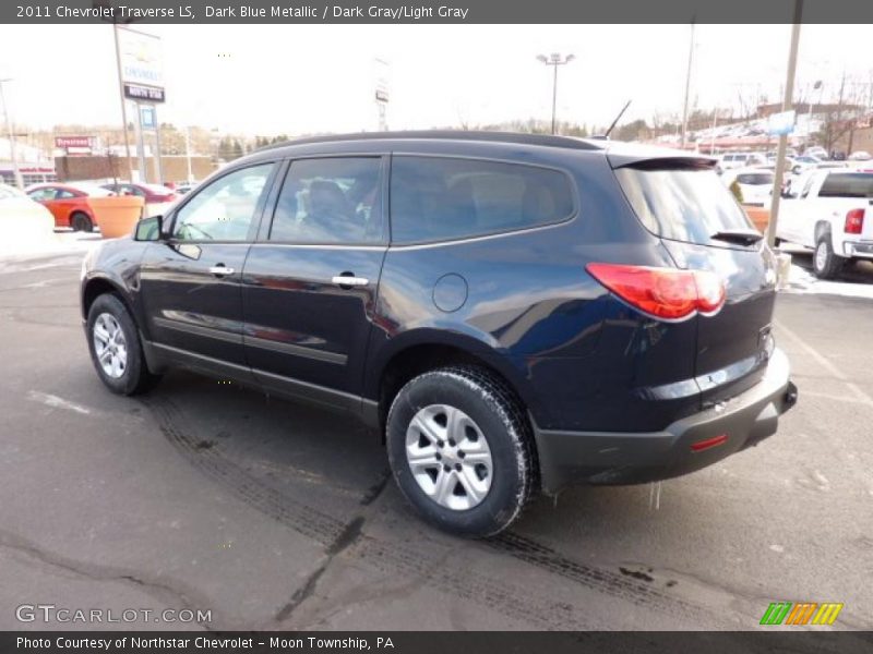 Dark Blue Metallic / Dark Gray/Light Gray 2011 Chevrolet Traverse LS