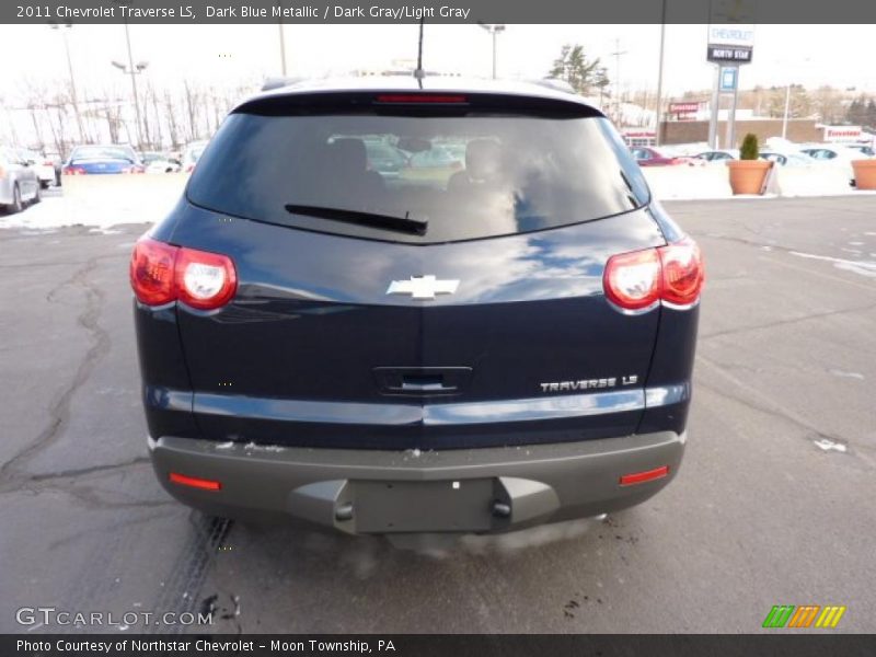 Dark Blue Metallic / Dark Gray/Light Gray 2011 Chevrolet Traverse LS