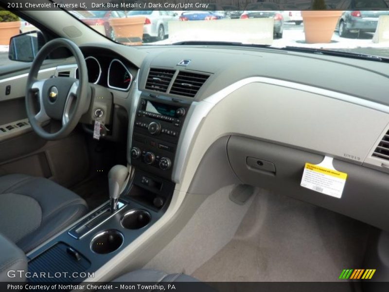 Dark Blue Metallic / Dark Gray/Light Gray 2011 Chevrolet Traverse LS
