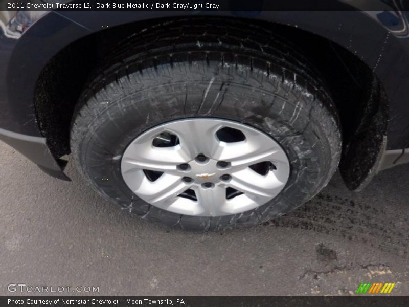 Dark Blue Metallic / Dark Gray/Light Gray 2011 Chevrolet Traverse LS