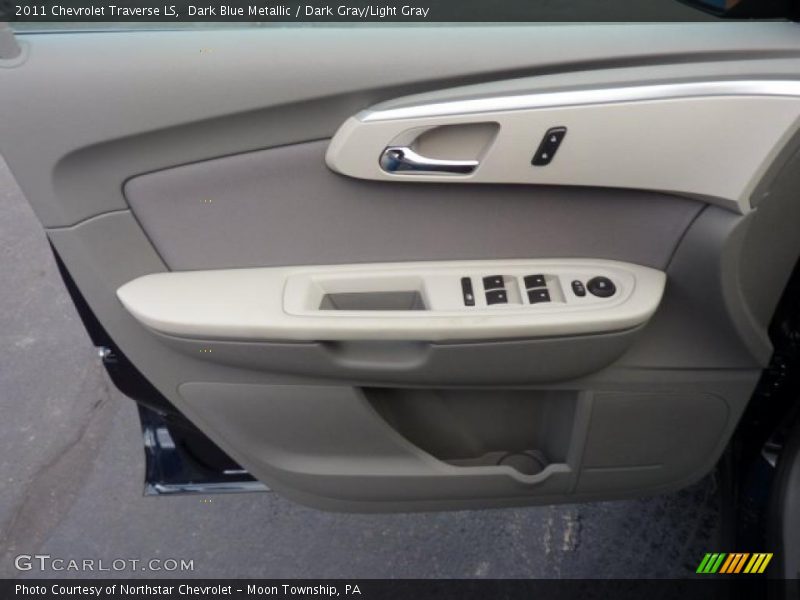 Dark Blue Metallic / Dark Gray/Light Gray 2011 Chevrolet Traverse LS