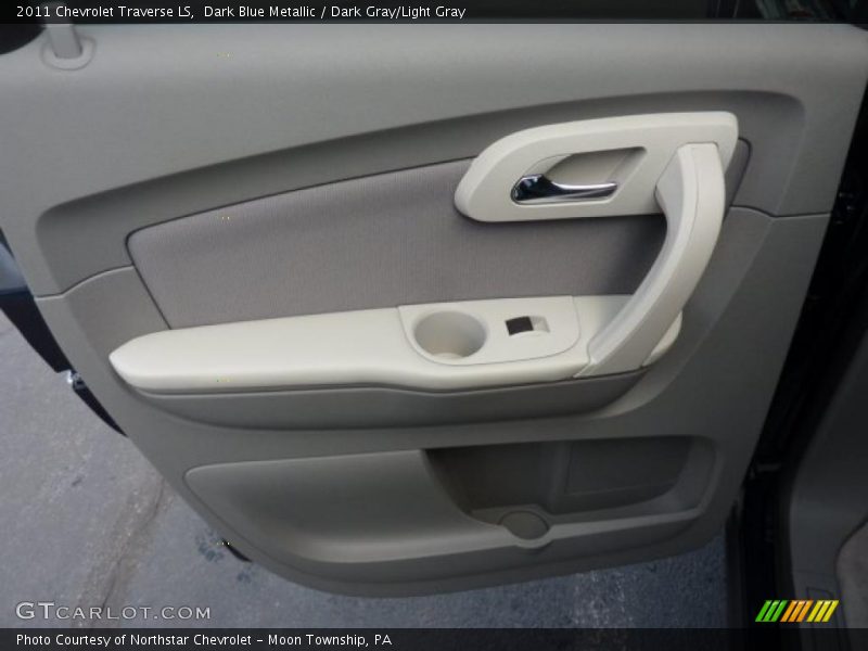 Dark Blue Metallic / Dark Gray/Light Gray 2011 Chevrolet Traverse LS