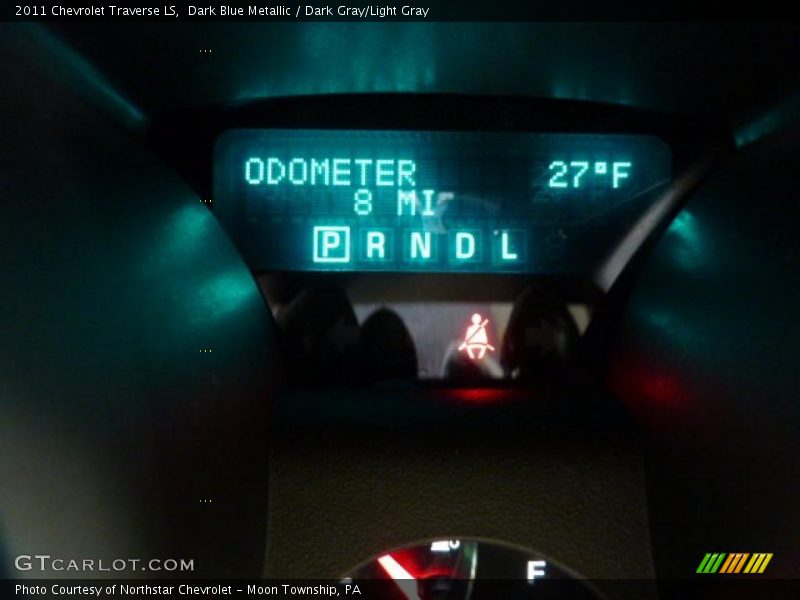 Dark Blue Metallic / Dark Gray/Light Gray 2011 Chevrolet Traverse LS