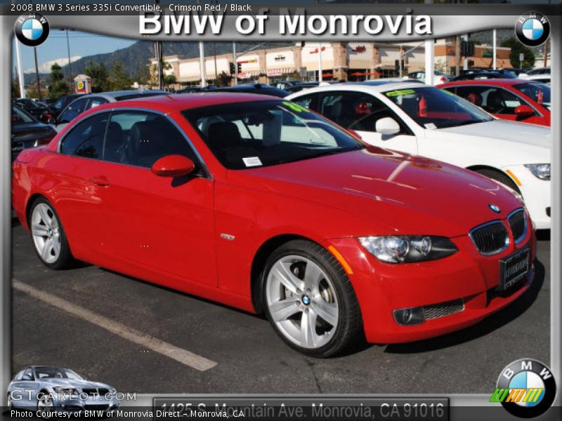 Crimson Red / Black 2008 BMW 3 Series 335i Convertible