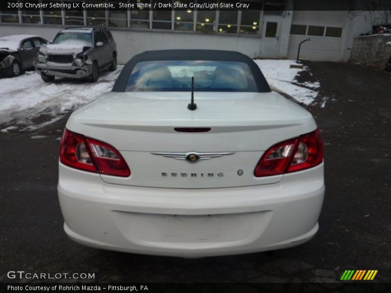 Stone White / Dark Slate Gray/Light Slate Gray 2008 Chrysler Sebring LX Convertible