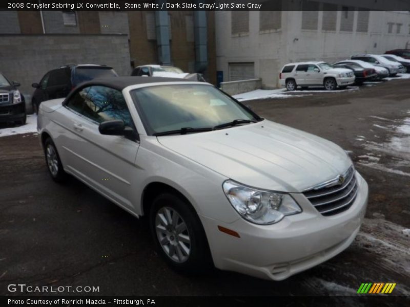 Stone White / Dark Slate Gray/Light Slate Gray 2008 Chrysler Sebring LX Convertible