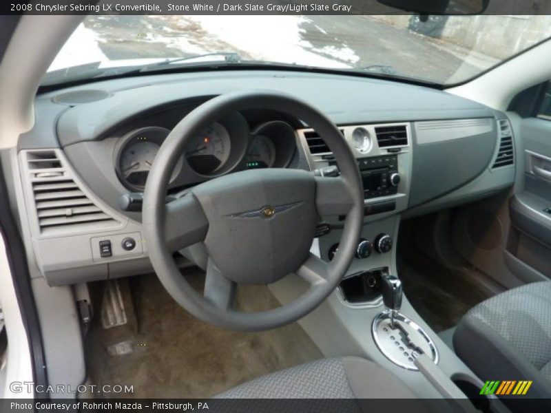 Stone White / Dark Slate Gray/Light Slate Gray 2008 Chrysler Sebring LX Convertible