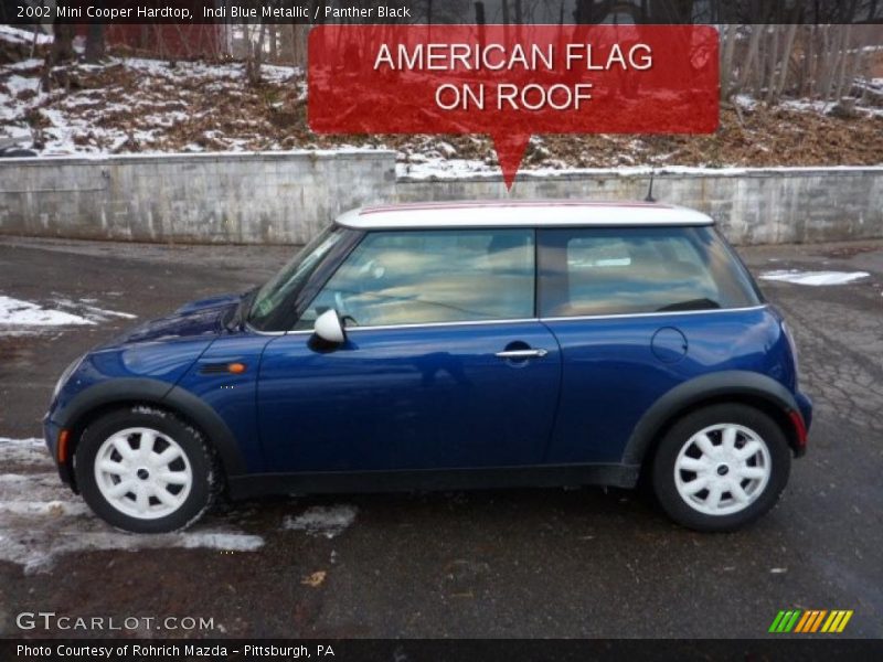 Indi Blue Metallic / Panther Black 2002 Mini Cooper Hardtop