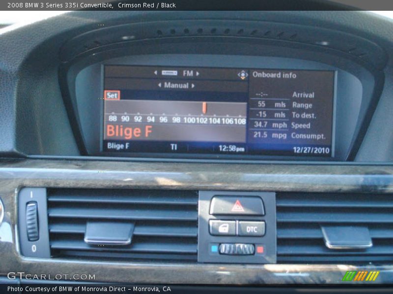 Crimson Red / Black 2008 BMW 3 Series 335i Convertible