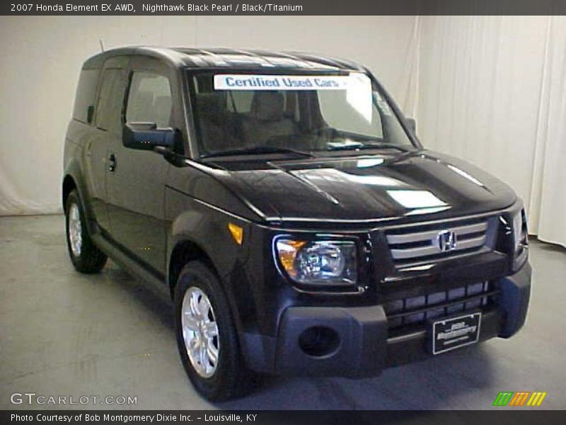 Nighthawk Black Pearl / Black/Titanium 2007 Honda Element EX AWD