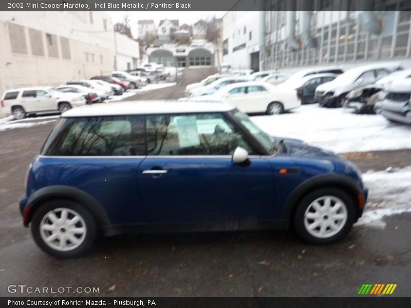 Indi Blue Metallic / Panther Black 2002 Mini Cooper Hardtop