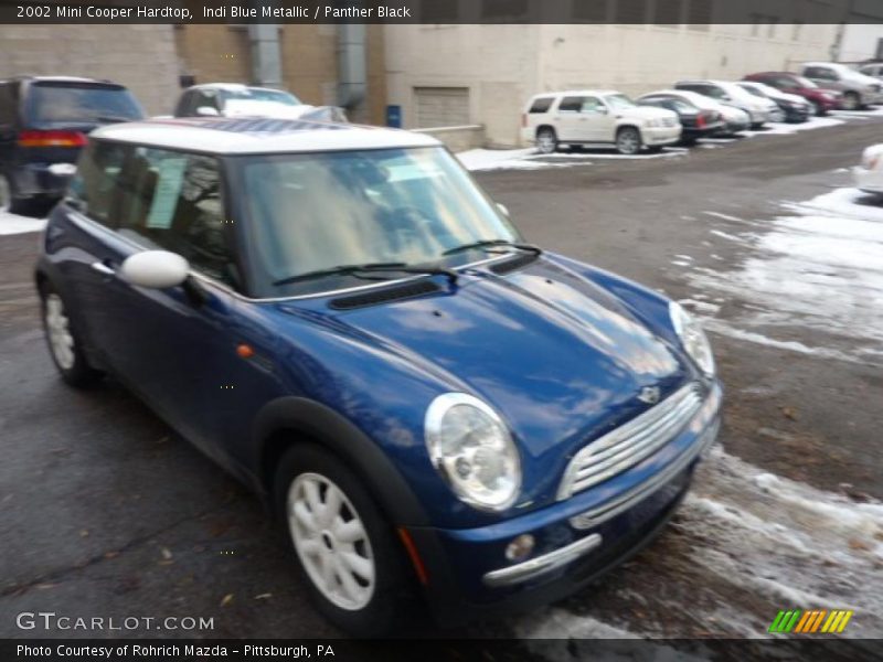 Indi Blue Metallic / Panther Black 2002 Mini Cooper Hardtop
