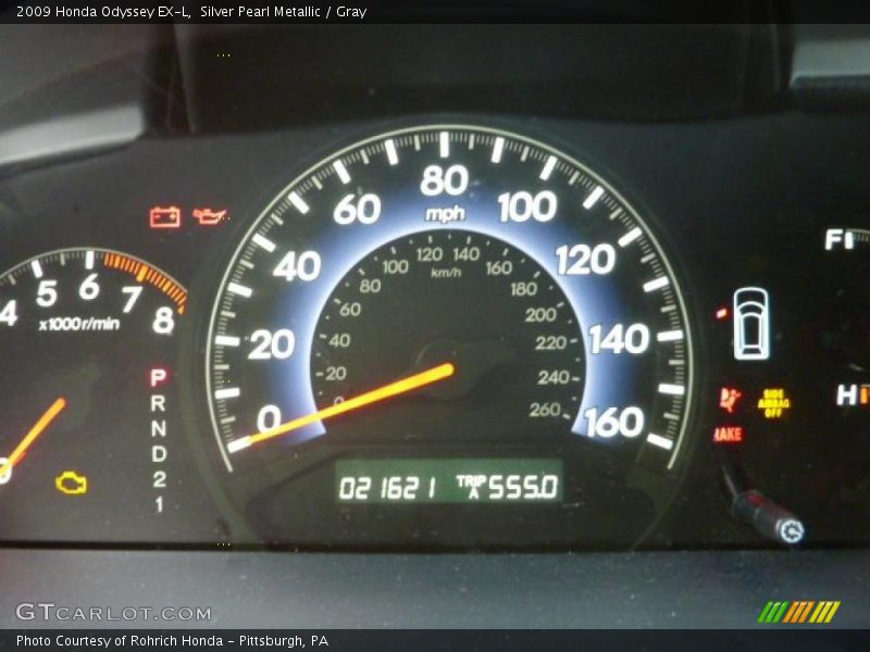Silver Pearl Metallic / Gray 2009 Honda Odyssey EX-L