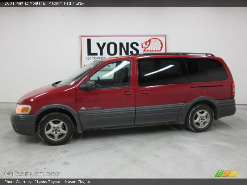 Medium Red / Gray 2001 Pontiac Montana