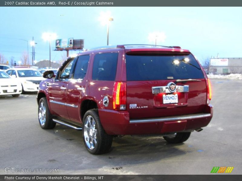 Red-E / Cocoa/Light Cashmere 2007 Cadillac Escalade AWD