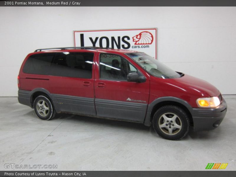 Medium Red / Gray 2001 Pontiac Montana