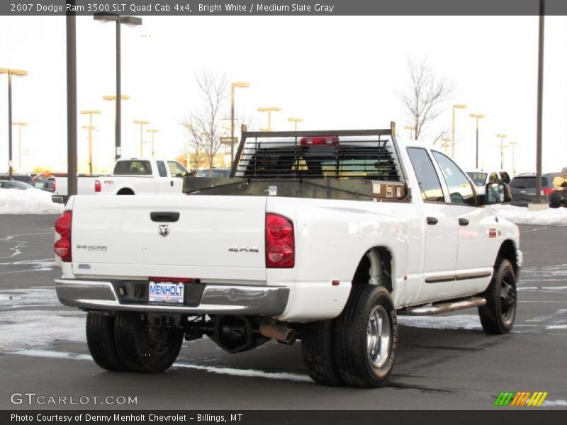 Bright White / Medium Slate Gray 2007 Dodge Ram 3500 SLT Quad Cab 4x4