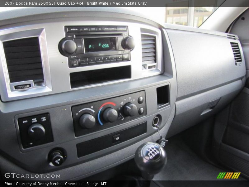 Bright White / Medium Slate Gray 2007 Dodge Ram 3500 SLT Quad Cab 4x4