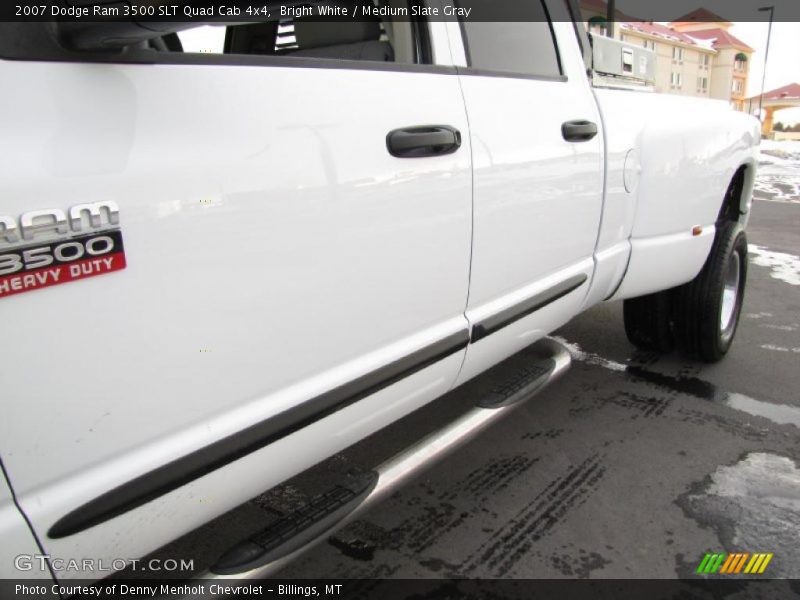 Bright White / Medium Slate Gray 2007 Dodge Ram 3500 SLT Quad Cab 4x4