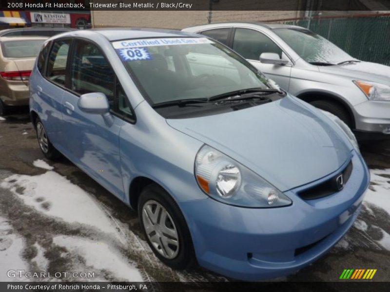 Tidewater Blue Metallic / Black/Grey 2008 Honda Fit Hatchback