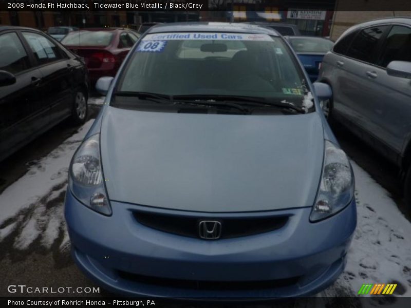 Tidewater Blue Metallic / Black/Grey 2008 Honda Fit Hatchback