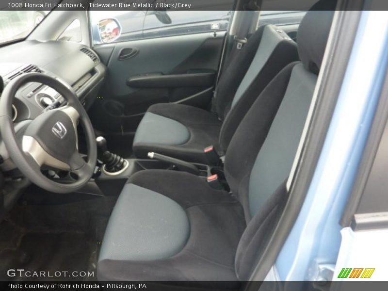 Tidewater Blue Metallic / Black/Grey 2008 Honda Fit Hatchback