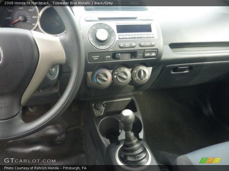 Tidewater Blue Metallic / Black/Grey 2008 Honda Fit Hatchback