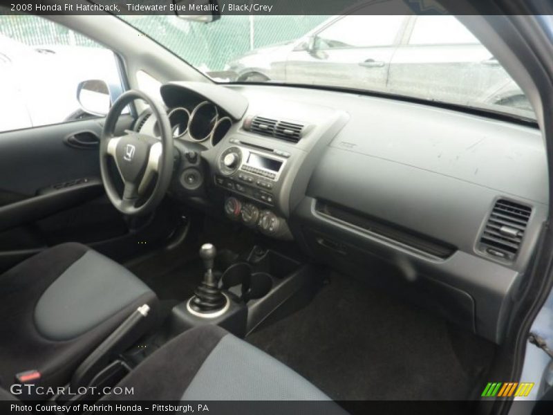 Tidewater Blue Metallic / Black/Grey 2008 Honda Fit Hatchback