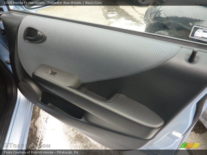 Tidewater Blue Metallic / Black/Grey 2008 Honda Fit Hatchback