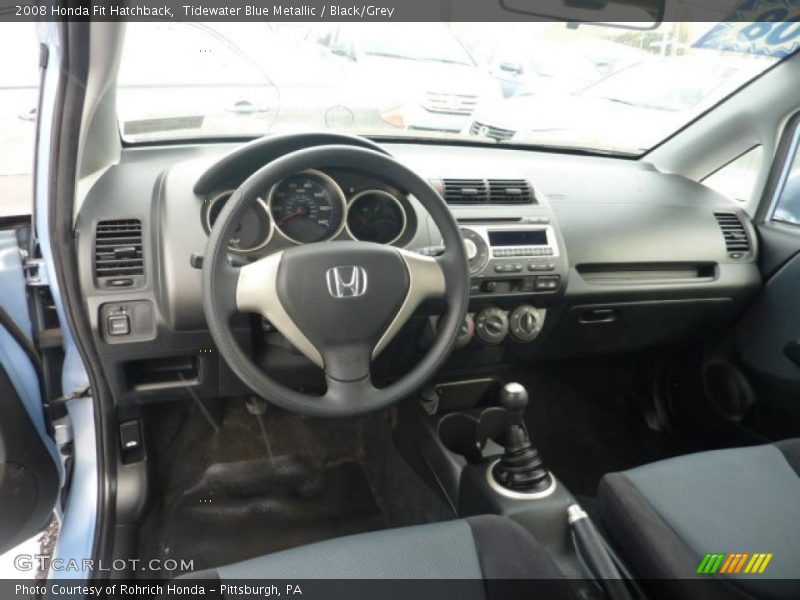 Tidewater Blue Metallic / Black/Grey 2008 Honda Fit Hatchback