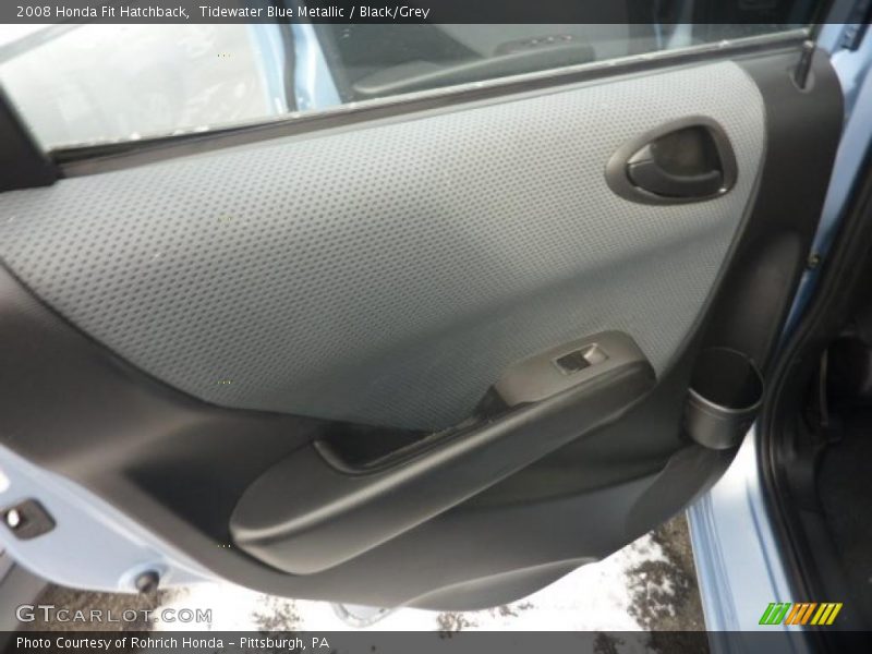 Tidewater Blue Metallic / Black/Grey 2008 Honda Fit Hatchback
