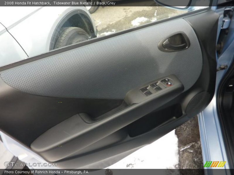 Tidewater Blue Metallic / Black/Grey 2008 Honda Fit Hatchback