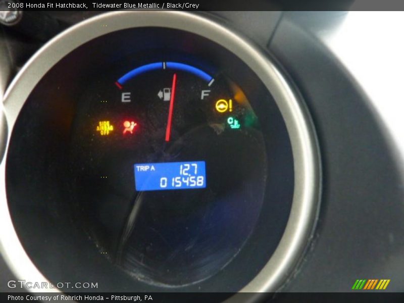 Tidewater Blue Metallic / Black/Grey 2008 Honda Fit Hatchback