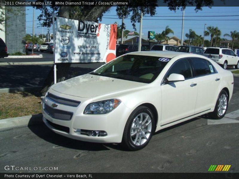 White Diamond Tricoat / Cocoa/Cashmere 2011 Chevrolet Malibu LTZ