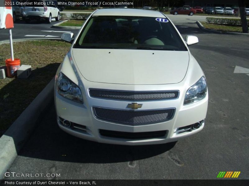 White Diamond Tricoat / Cocoa/Cashmere 2011 Chevrolet Malibu LTZ