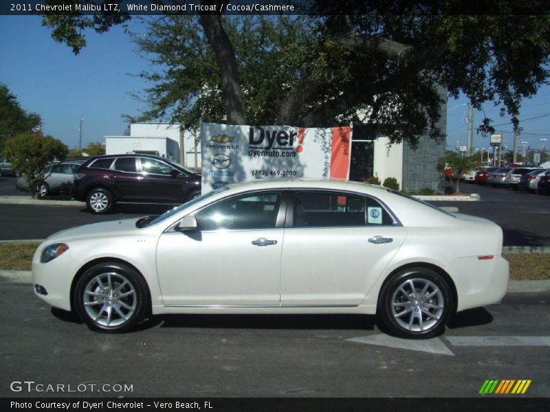 White Diamond Tricoat / Cocoa/Cashmere 2011 Chevrolet Malibu LTZ
