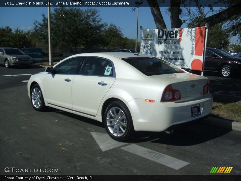 White Diamond Tricoat / Cocoa/Cashmere 2011 Chevrolet Malibu LTZ