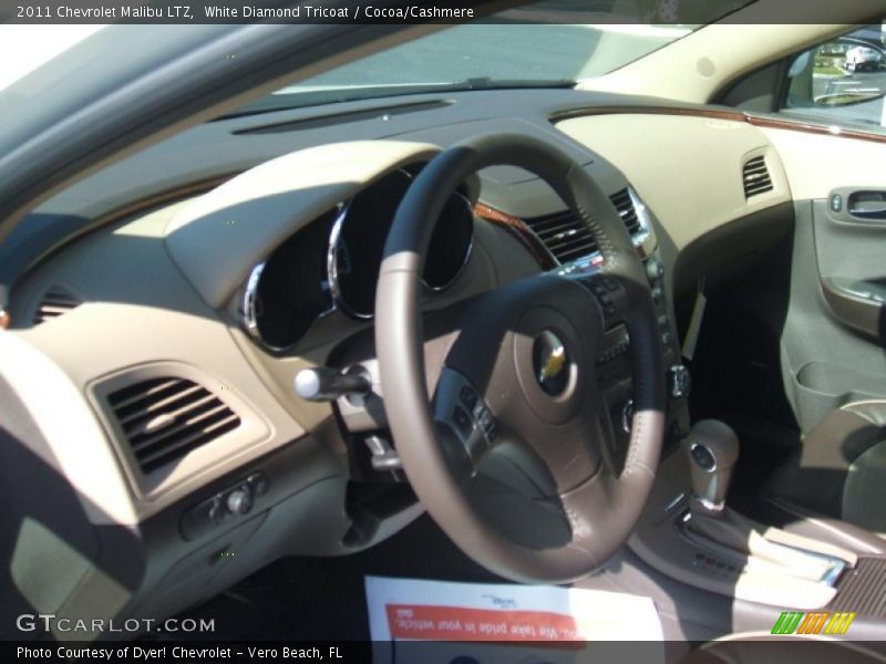 White Diamond Tricoat / Cocoa/Cashmere 2011 Chevrolet Malibu LTZ